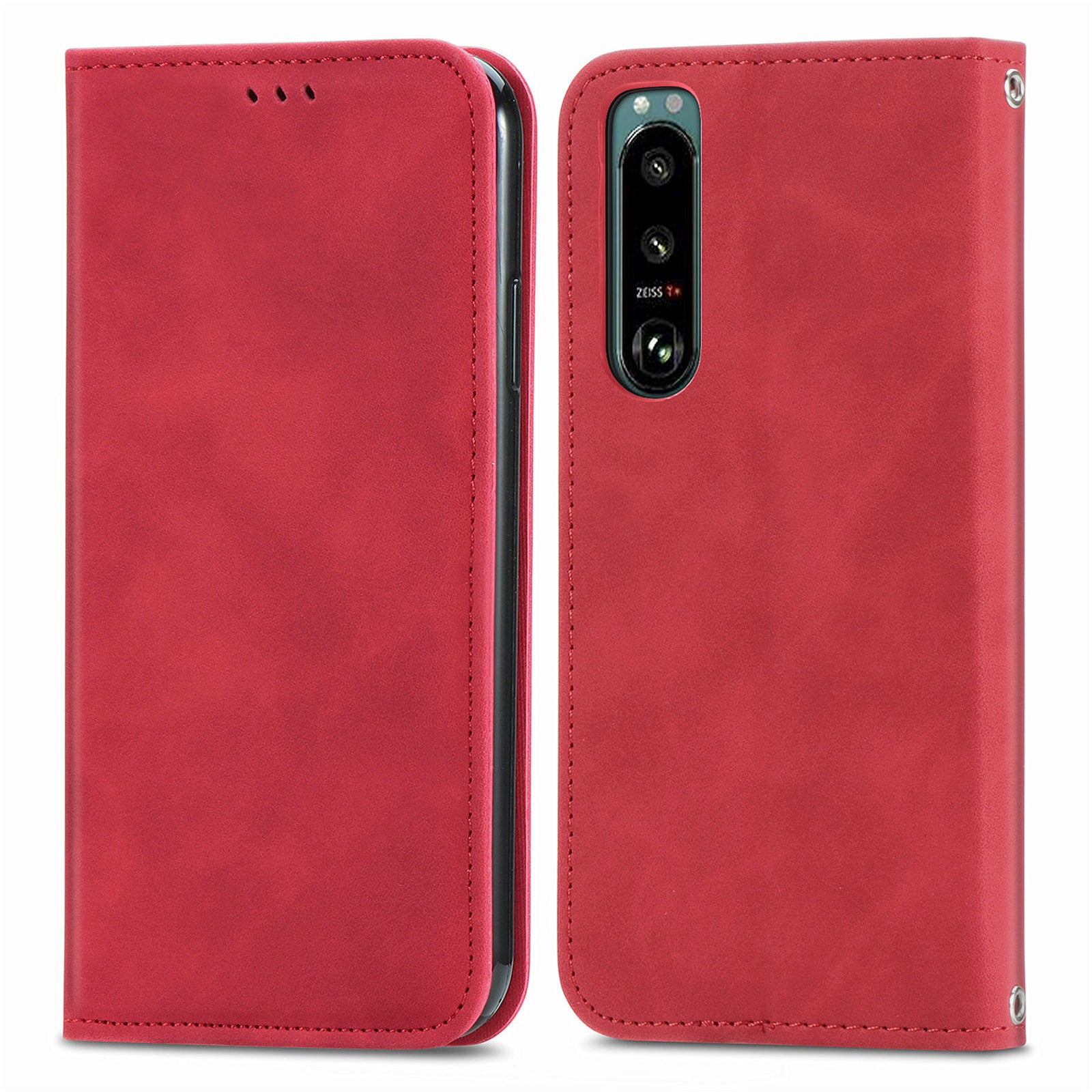 For Sony Xperia 5 IV 5G Skin-touch Feeling PU Leather Stand Card Slots Retro Phone Case Magnetic Absorption Flip Cover For Sony Xperia 5 IV 5G Skin-touch Feeling PU Leather Stand Card Slots Retro Phone Case Magnetic Absorption Flip Cover